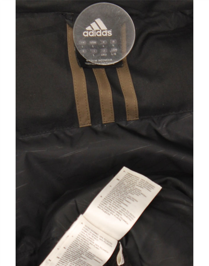 Мужская куртка-бомбер Adidas UK 40, большая черная полиэстер