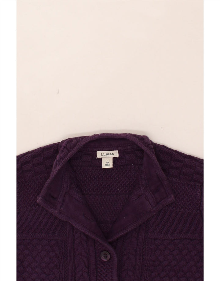L.L.BEAN Womens Cardigan Sweater UK 8 Small Purple Vintage L.L.Bean and Second-Hand L.L.Bean from Messina Hembry 