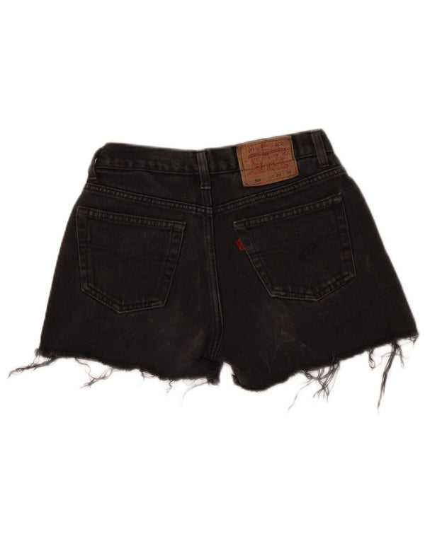 Женские джинсовые шорты Levi's 501 W29, средний черный, хлопок