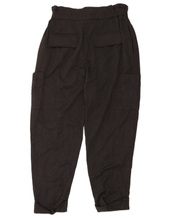 Женские укороченные брюки карго с высокой талией Zara EU 40 Medium W30 L23 Серые