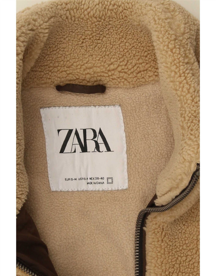 Мужская флисовая куртка Zara UK 38, средний бежевый полиэстер