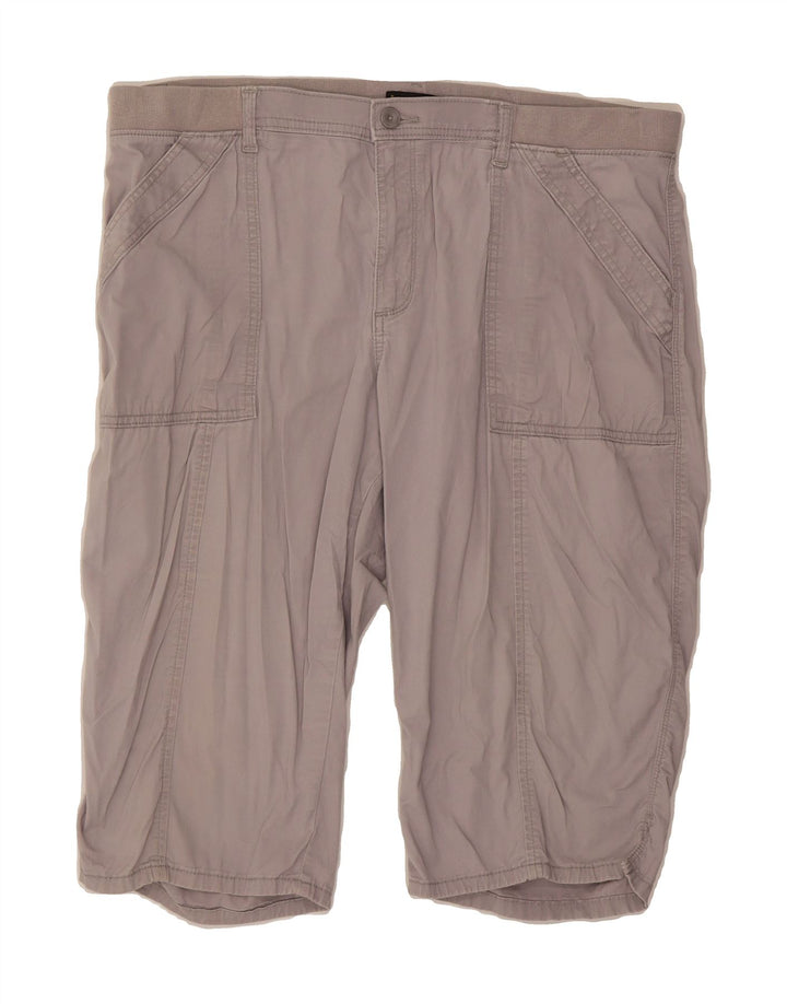 LEE Womens Mid Rise Relaxed Fit Bermuda Shorts W38  XL Grey Vintage Lee and Second-Hand Lee from Messina Hembry 
