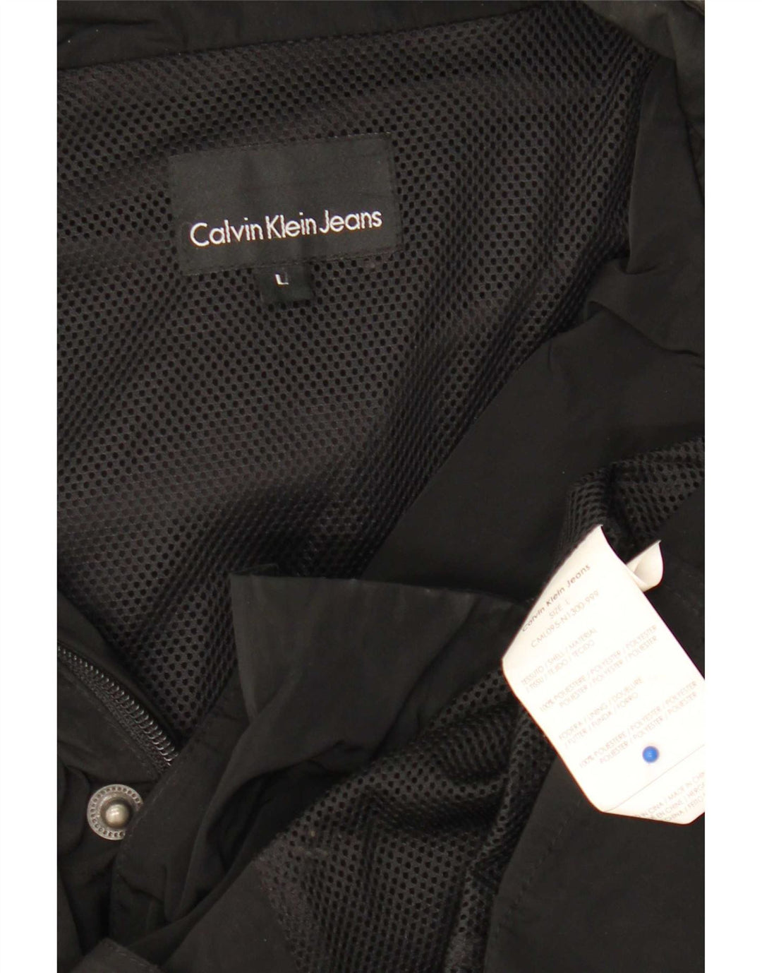 Мужская куртка в стиле милитари Calvin Klein Jeans UK 40, большая, черная, полиэстер