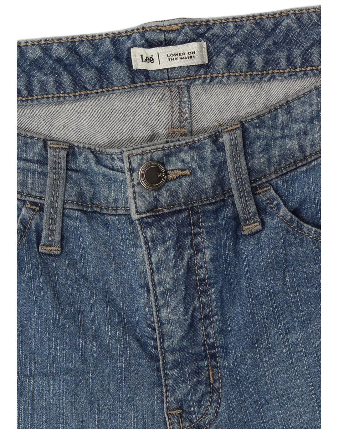 Женские капри с заниженной талией LEE W30 L17 синие