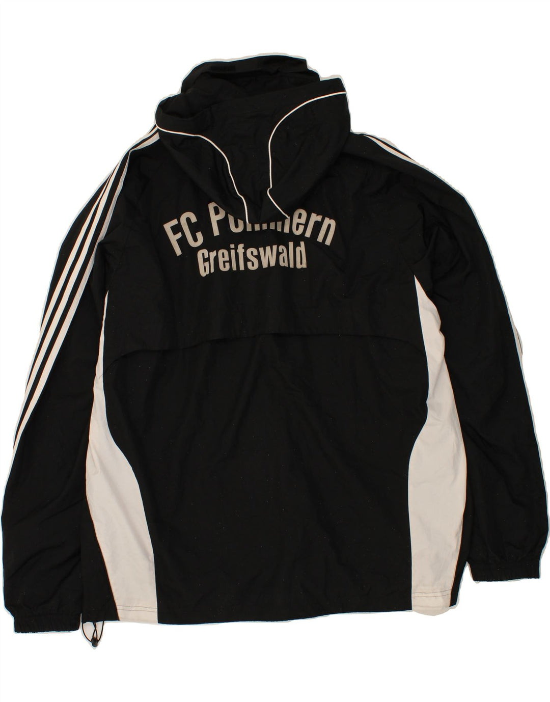 Мужская дождевик ADIDAS с графическим рисунком UK 48/50 XL, черный полиэстер с цветными блоками