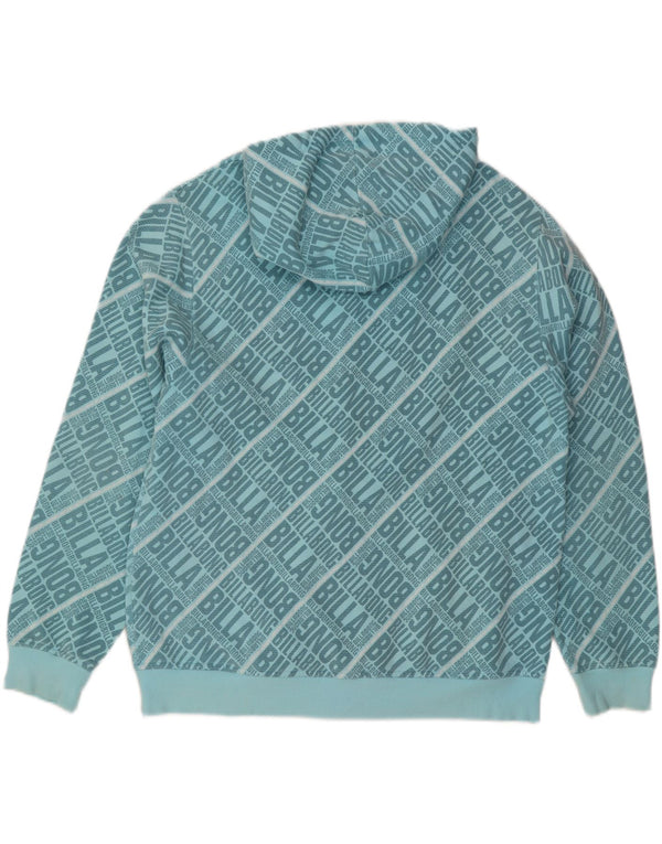 BILLABONG Мужской свитер с капюшоном на молнии с графическим рисунком XL, синий хлопок