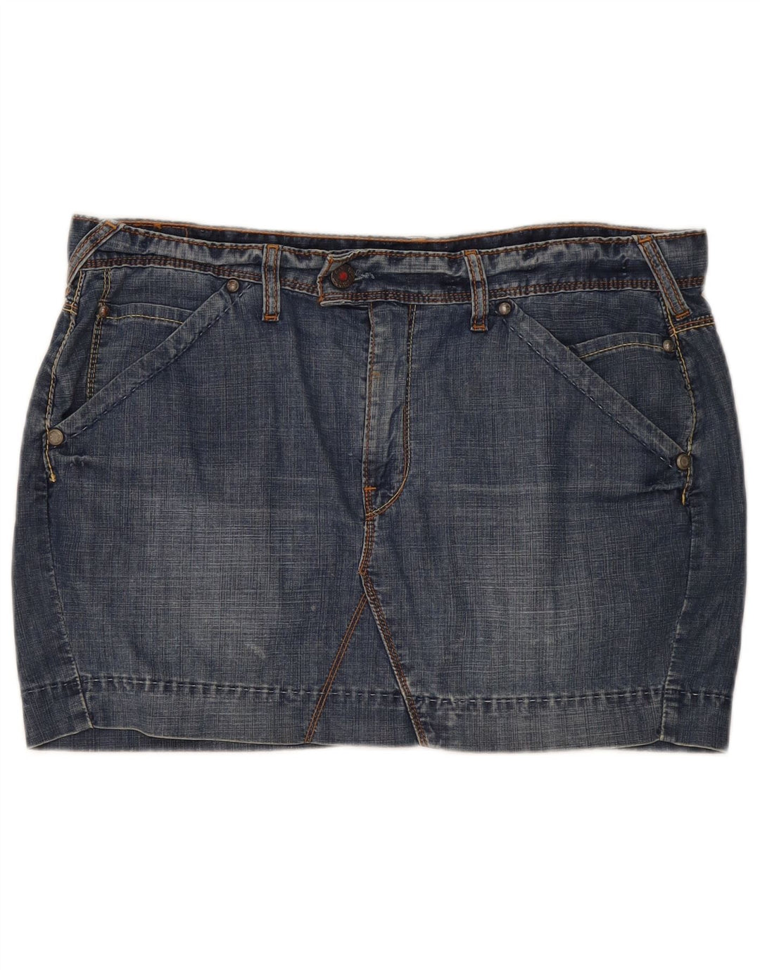 Женская джинсовая мини-юбка Levi's W38 XL, синяя