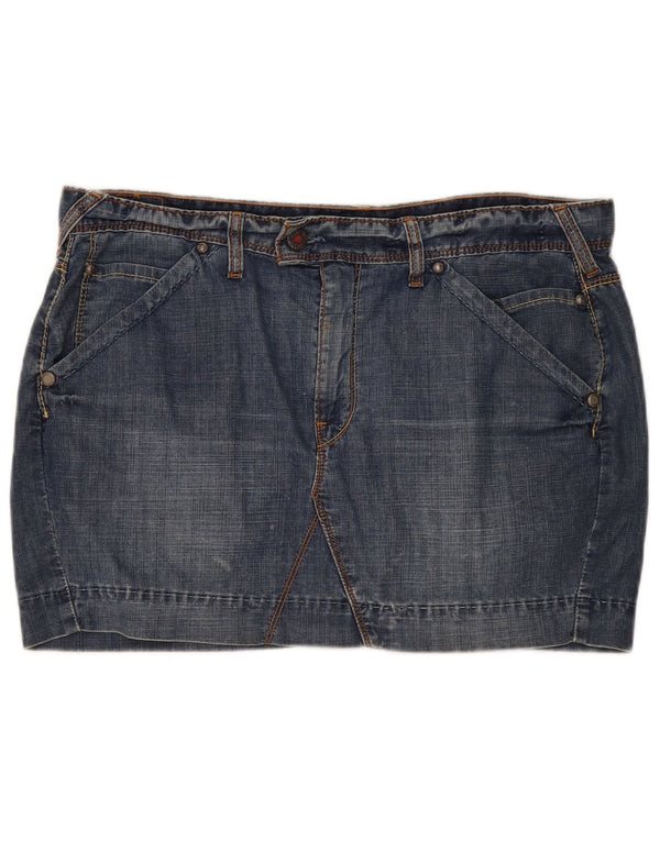 Женская джинсовая мини-юбка Levi's W38 XL, синяя
