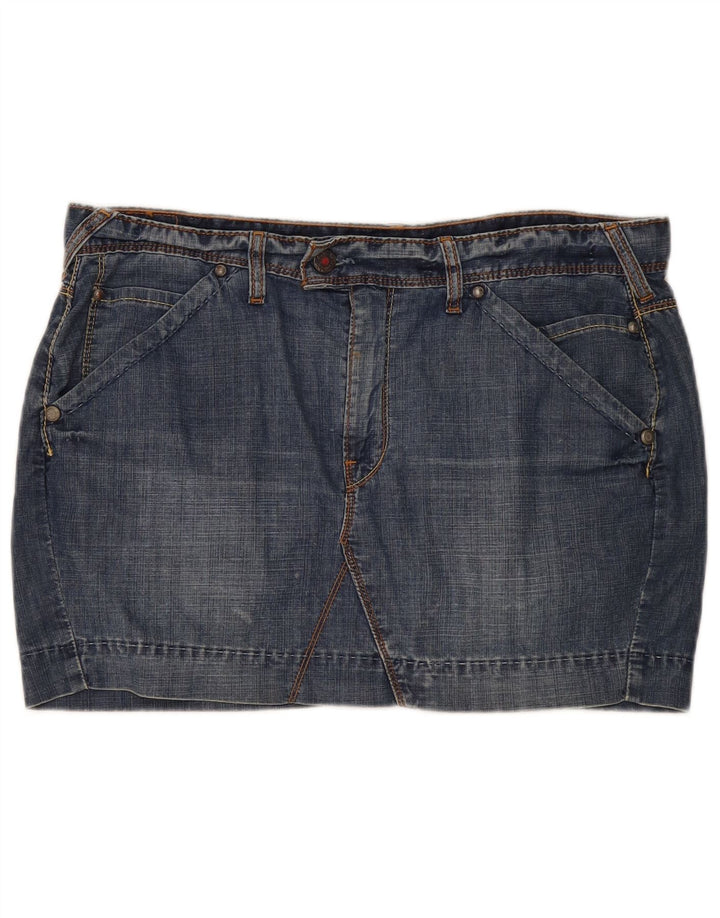 Женская джинсовая мини-юбка Levi's W38 XL, синяя