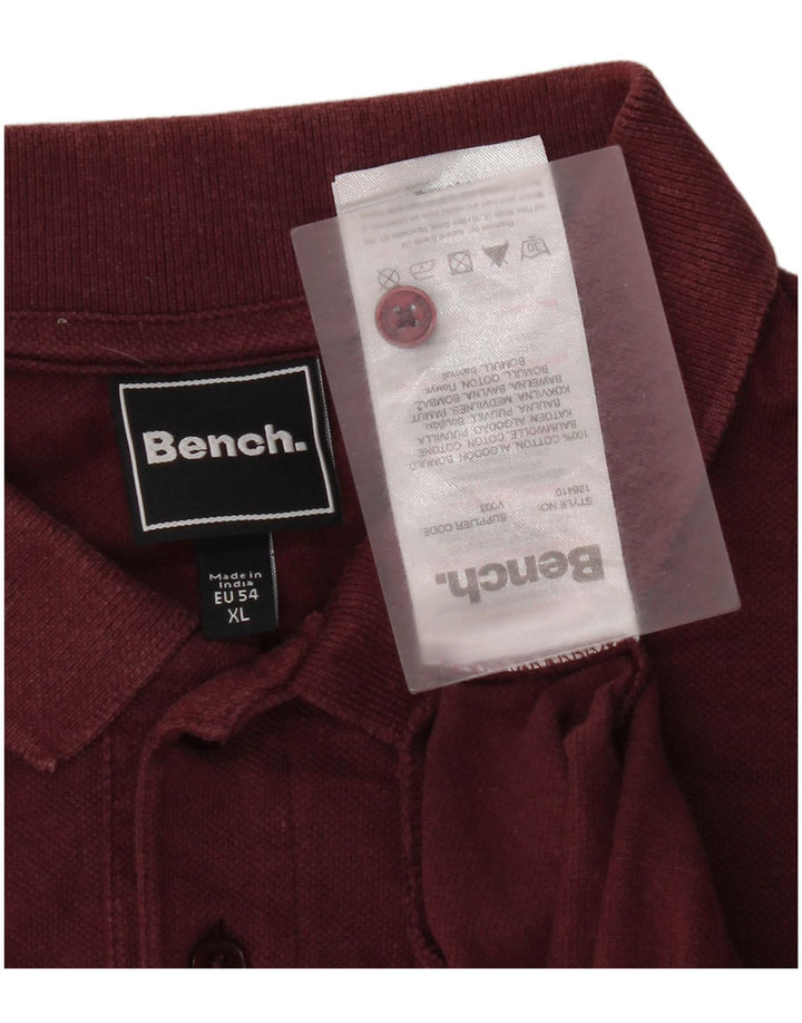 Мужская рубашка-поло Bench XL, бордовый хлопок