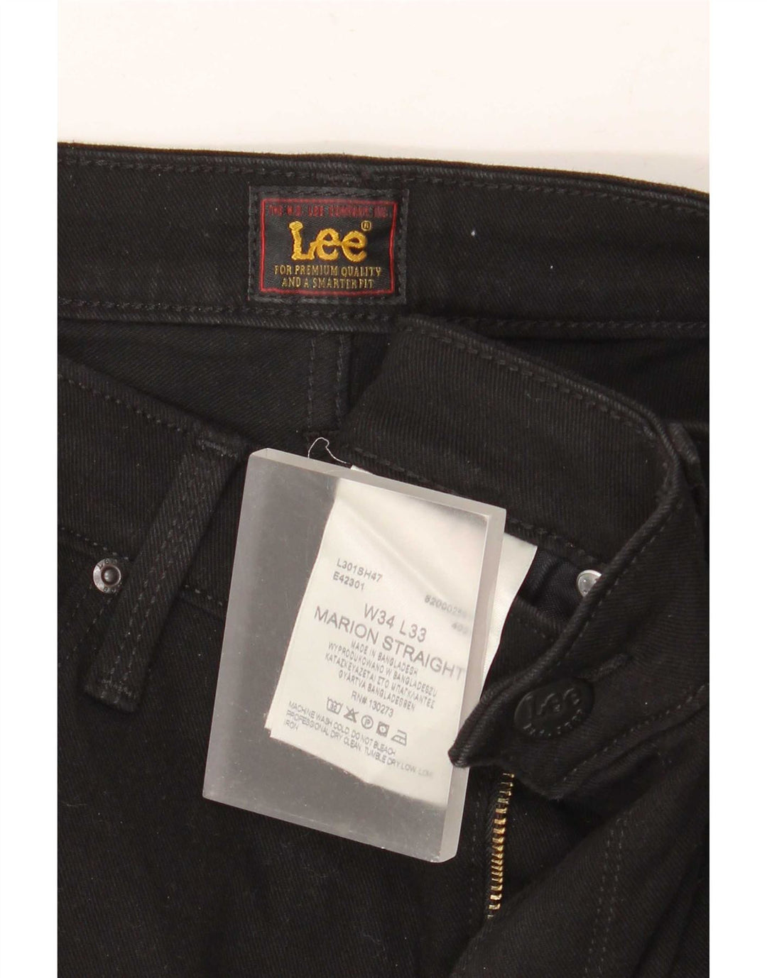 Женские прямые джинсы Lee Marion W34 L33, черный хлопок