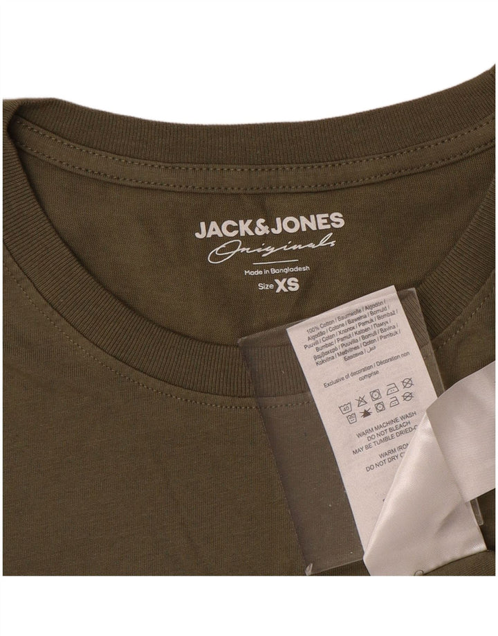 Мужская футболка JACK & JONES Top XS Хаки Хлопок