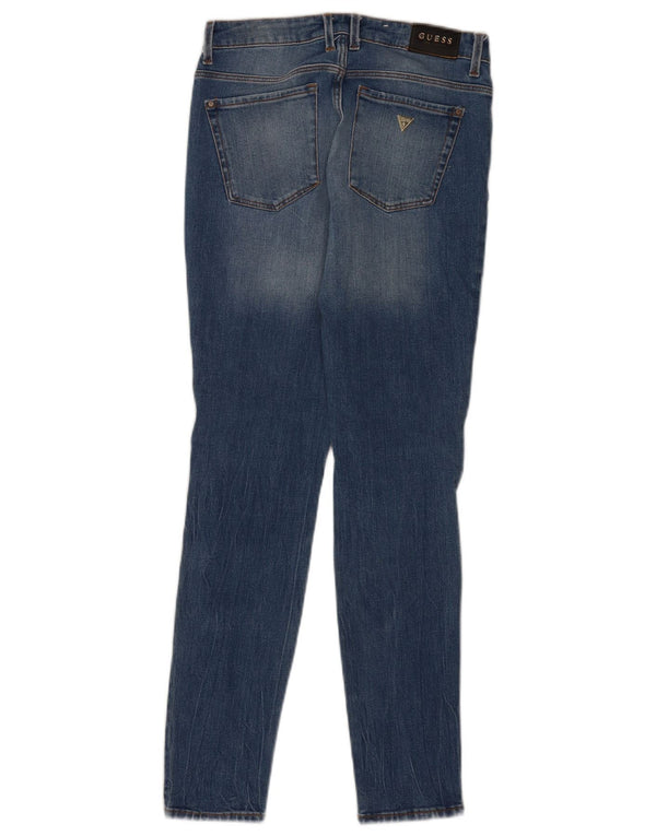Женские потертые джинсы скинни Guess W26 L29 синие