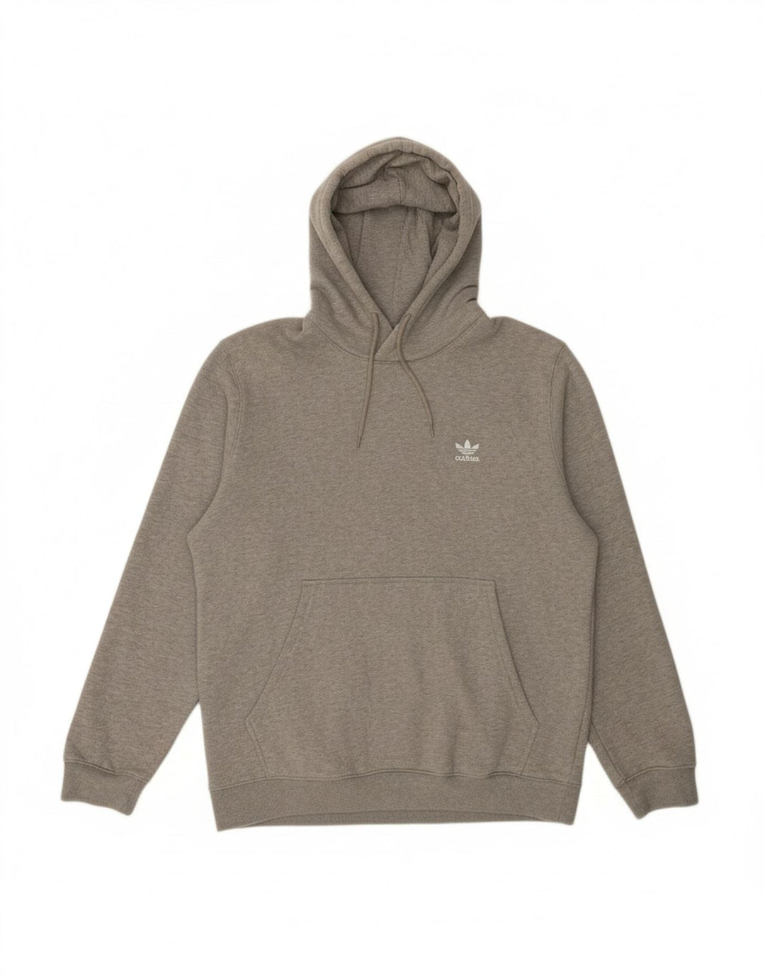 ADIDAS Mens Hoodie Jumper Large Grey Cotton