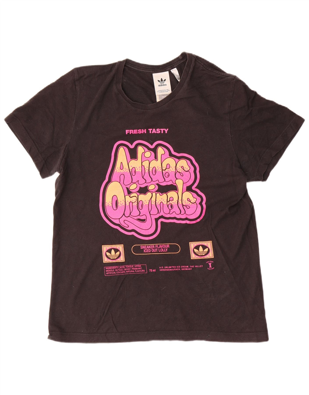 Мужская футболка с рисунком Adidas Top Medium Black Cotton