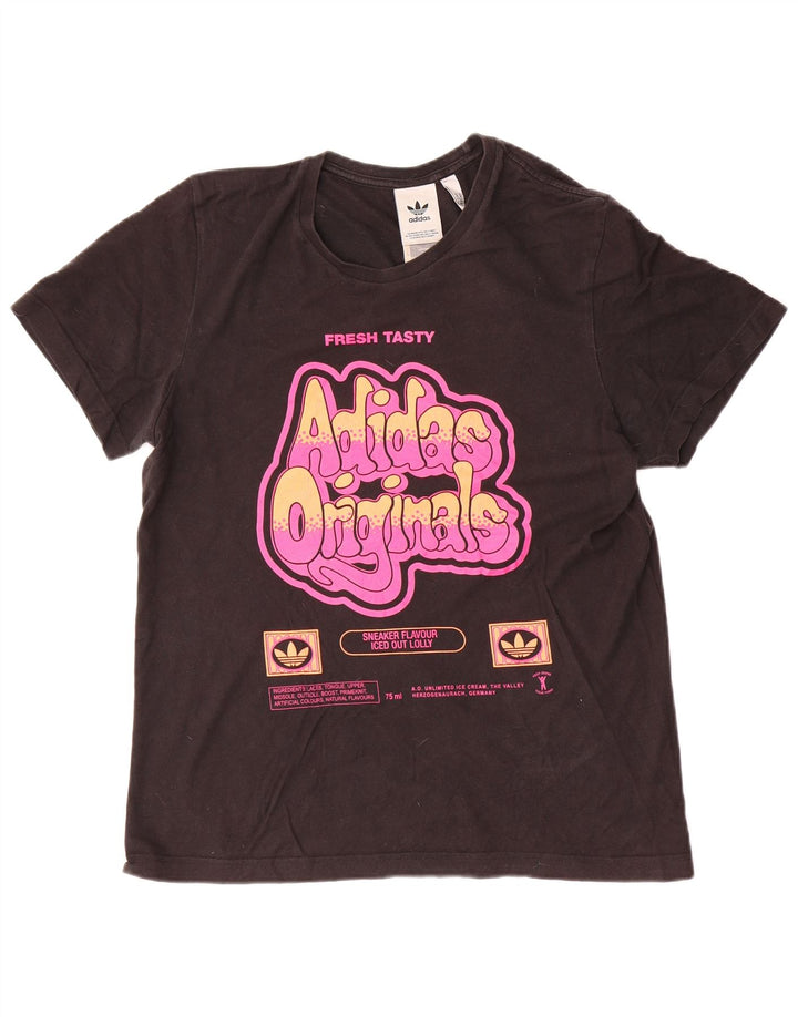 Мужская футболка с рисунком Adidas Top Medium Black Cotton