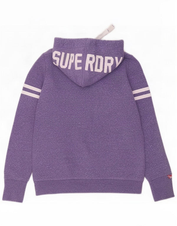Женский джемпер с капюшоном Superdry UK 18 XL, фиолетовый крапчатый полиэстер