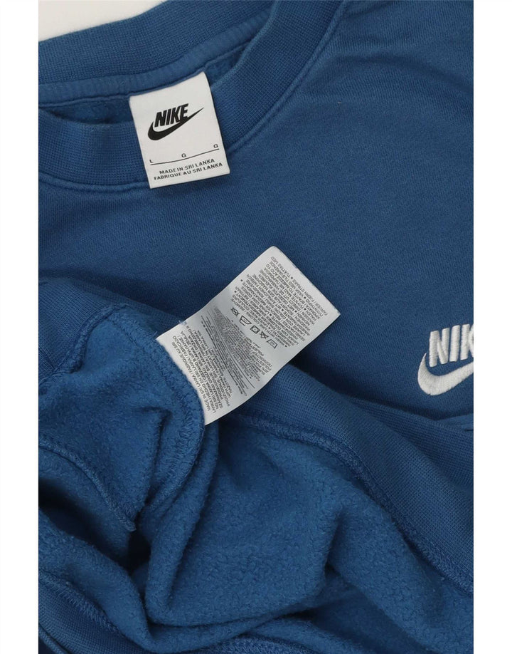 Мужской свитер Nike, большой синий хлопковый джемпер