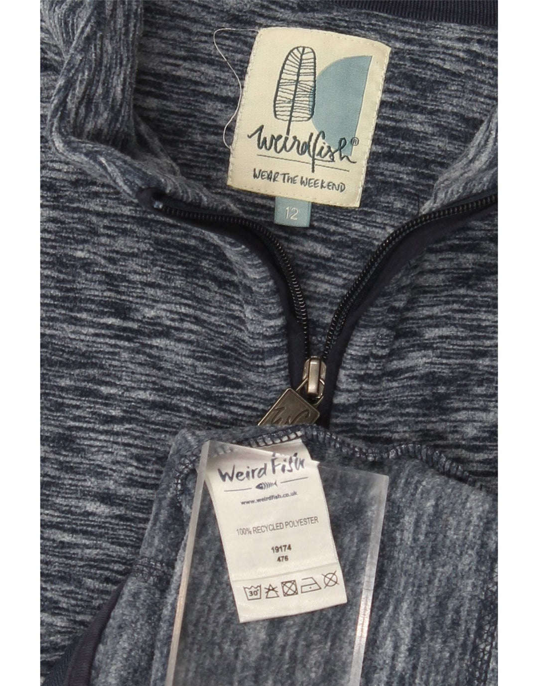 Женская флисовая куртка WEIRD FISH UK 12, средний темно-синий, полиэстер с крапинками