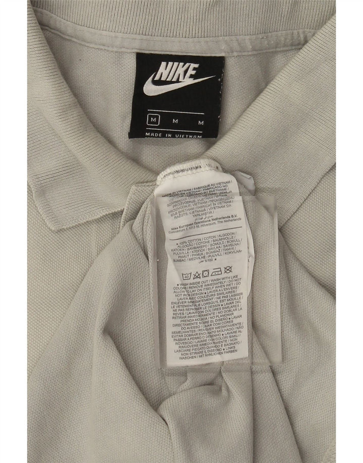 Мужская рубашка-поло Nike среднего серого цвета, хлопок