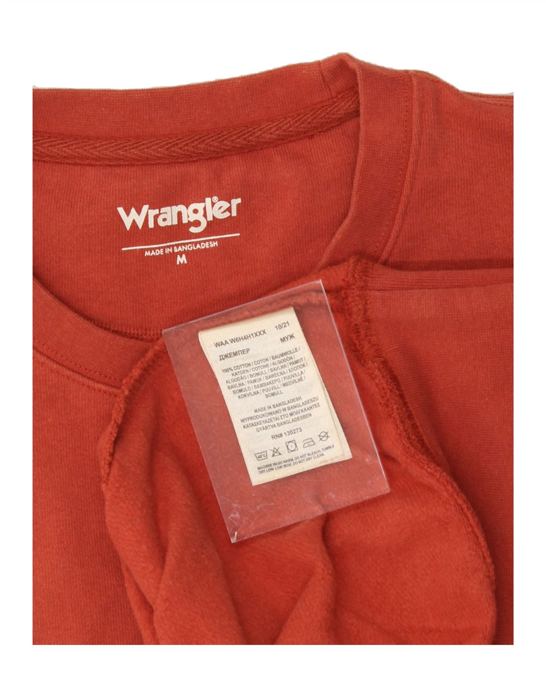 WRANGLER Mens Sweatshirt Jumper Medium Orange Cotton Vintage Wrangler and Second-Hand Wrangler from Messina Hembry 