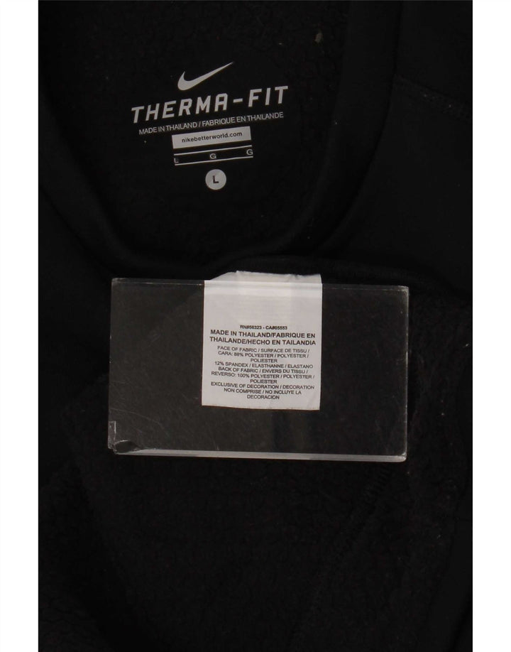Мужской джемпер Nike Therma-Fit, большой черный полиэстер