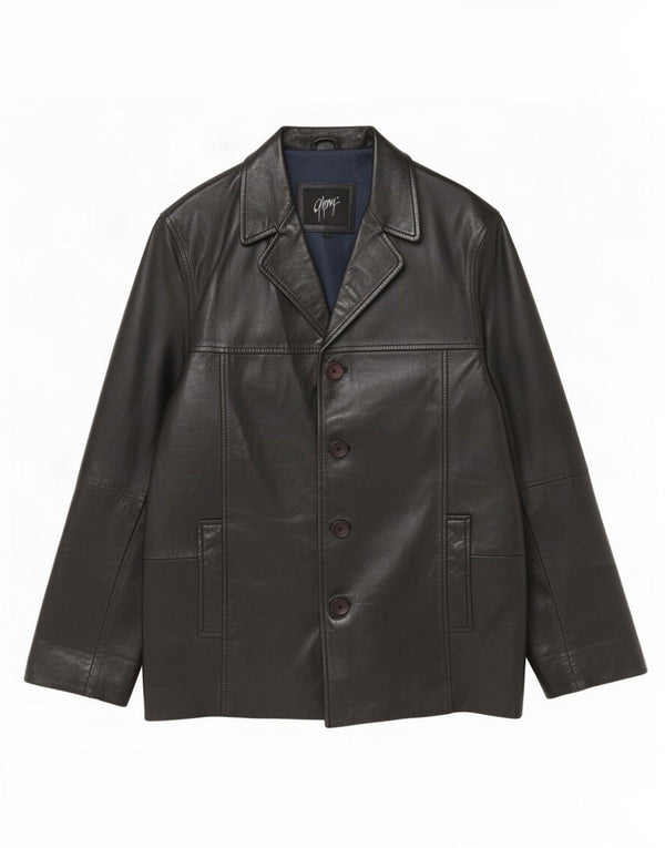 Gipsy Mens Leather Jacket UK 40 Large Black