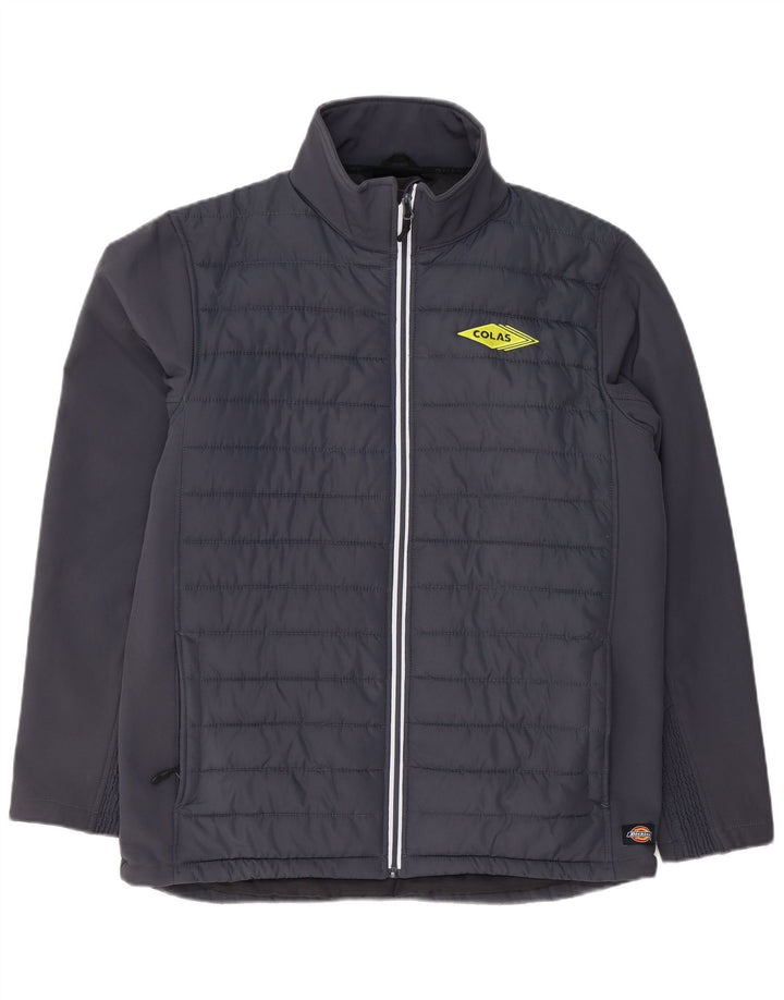 Мужская стеганая куртка Dickies UK 42 XL, синяя, полиэстер с цветными блоками