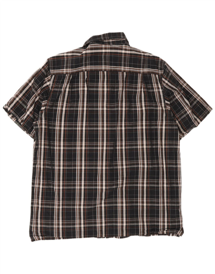 Мужская рубашка с коротким рукавом Dickies, большая черная клетка, хлопок