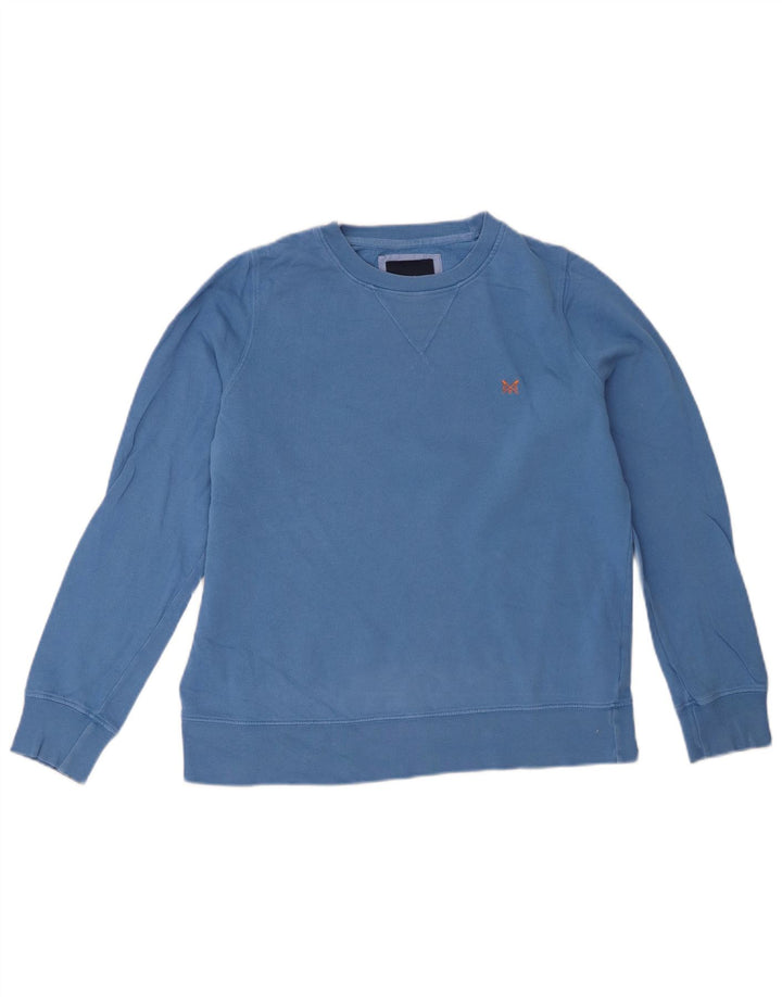 CREW CLOTHING Womens Sweatshirt Jumper UK 12 Medium Blue Cotton