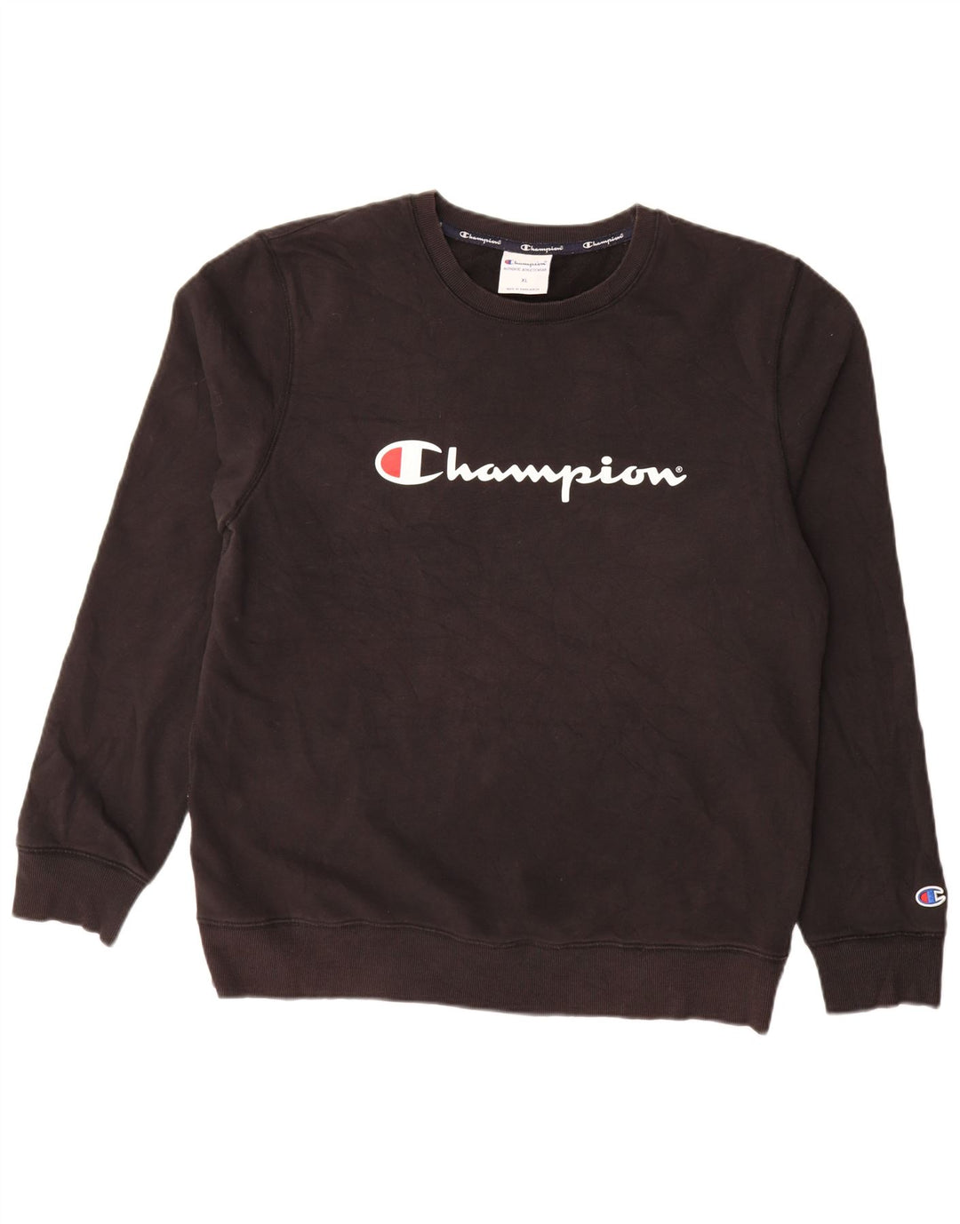 Мужской свитшот с рисунком Champion, джемпер XL, черный хлопок