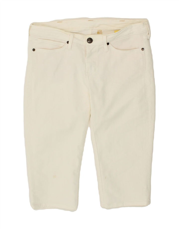 WRANGLER Womens Elle Bermuda Denim Shorts W31 Medium  White Cotton Vintage Wrangler and Second-Hand Wrangler from Messina Hembry 