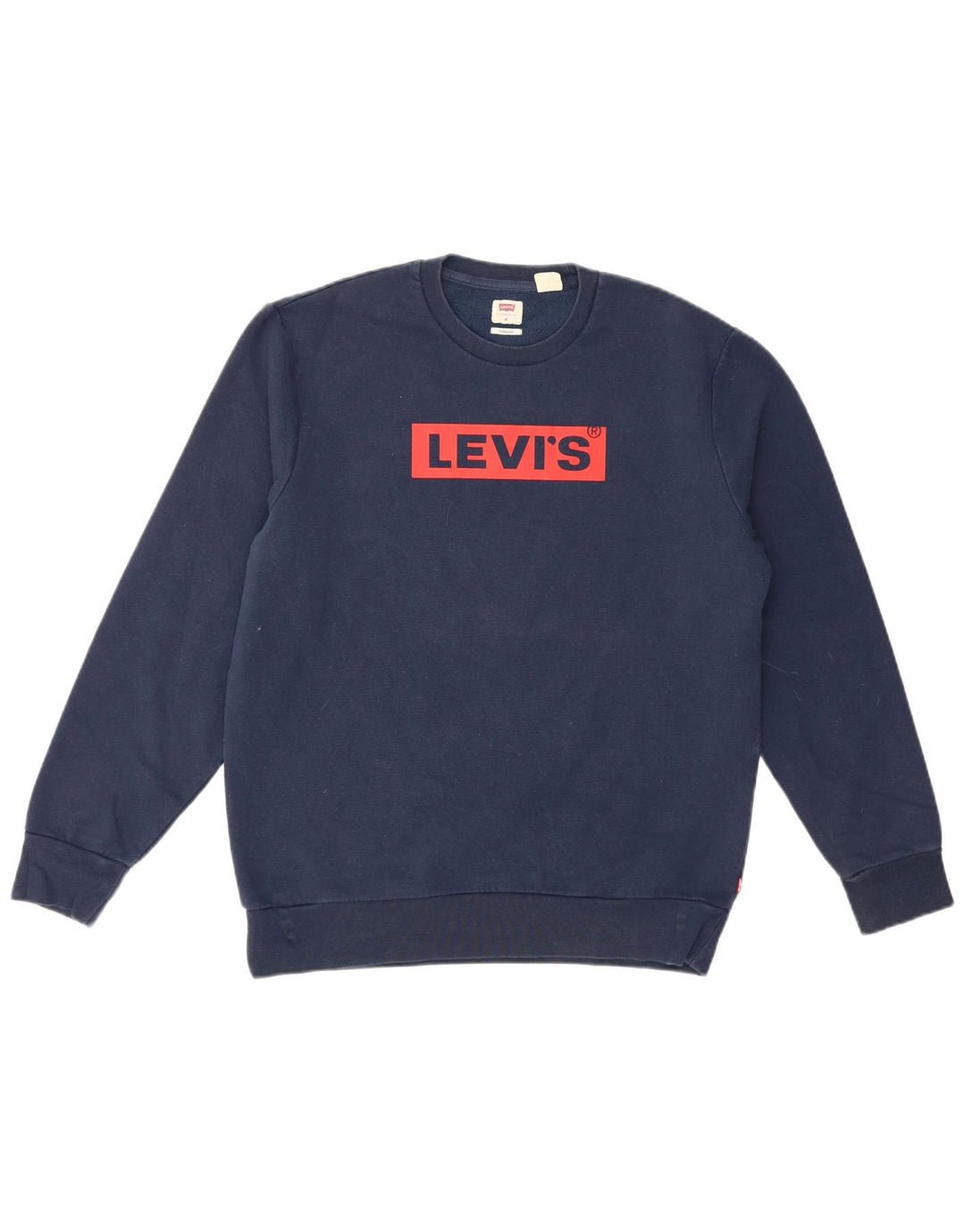 Мужской свитшот Levi's со стандартным рисунком, средний темно-синий, хлопковый джемпер