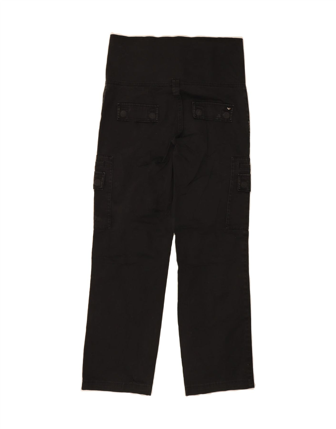 ARMANI JEANS Womens Straight Cargo Trousers EU 40 Medium W26 L27 Black Vintage Armani Jeans and Second-Hand Armani Jeans from Messina Hembry 