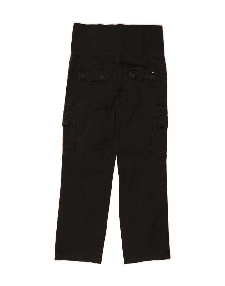 ARMANI JEANS Womens Straight Cargo Trousers EU 40 Medium W26 L27 Black Vintage Armani Jeans and Second-Hand Armani Jeans from Messina Hembry 