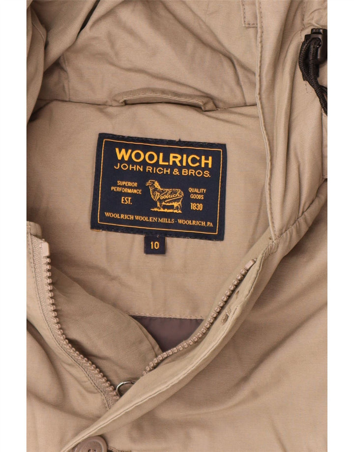 Утепленная куртка Woolrich для мальчиков с капюшоном, 9–10 лет, серый нейлон
