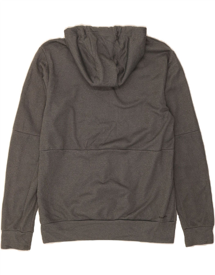 ADIDAS Mens Graphic Hoodie Jumper Medium Grey Polyester Vintage Adidas and Second-Hand Adidas from Messina Hembry 