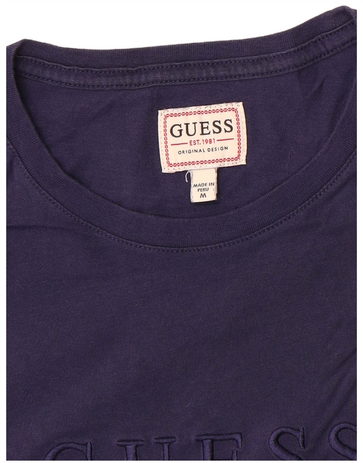Мужская футболка Guess с рисунком, средний темно-синий