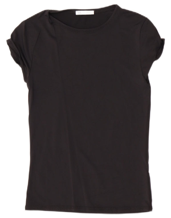 Женская футболка Zara Top UK 12 Medium Black