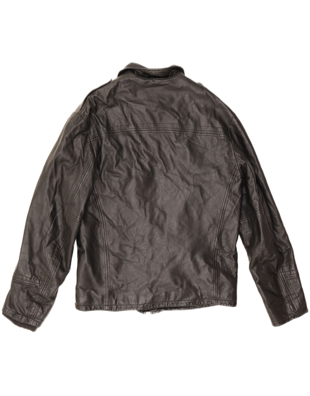 Conbipel Мужская кожаная куртка в стиле милитари IT 48 Medium Black Leather