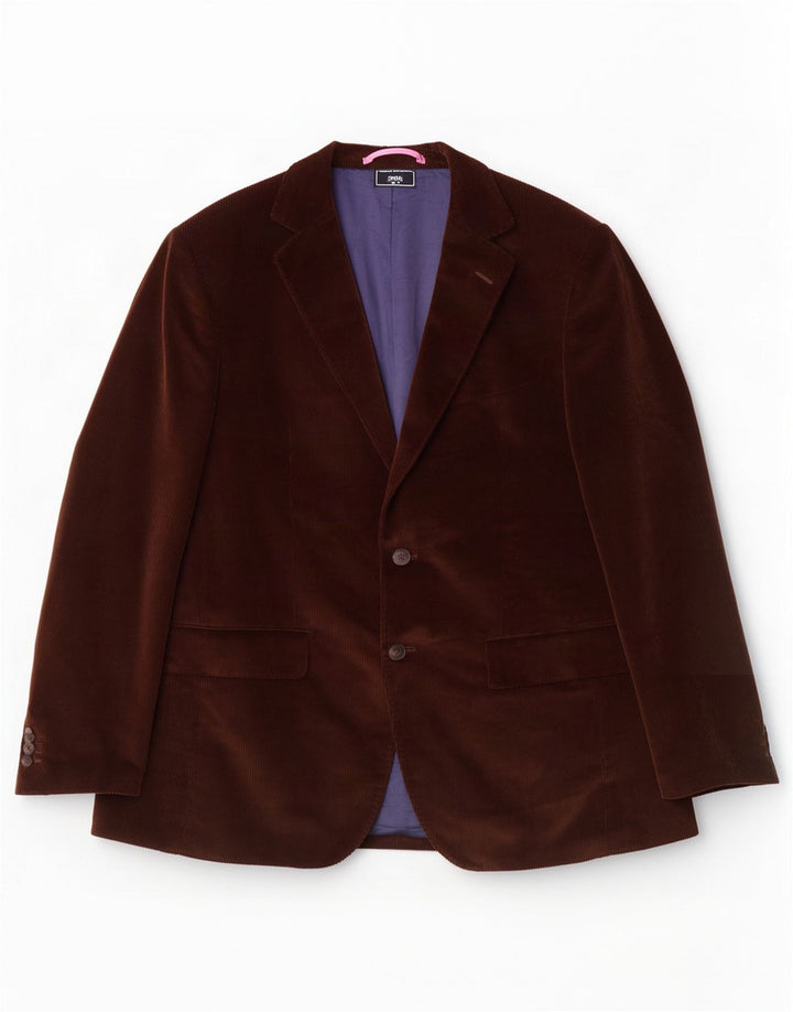 Мужской вельветовый пиджак Gant с 2 пуговицами, большой коричневый хлопок, EU 50