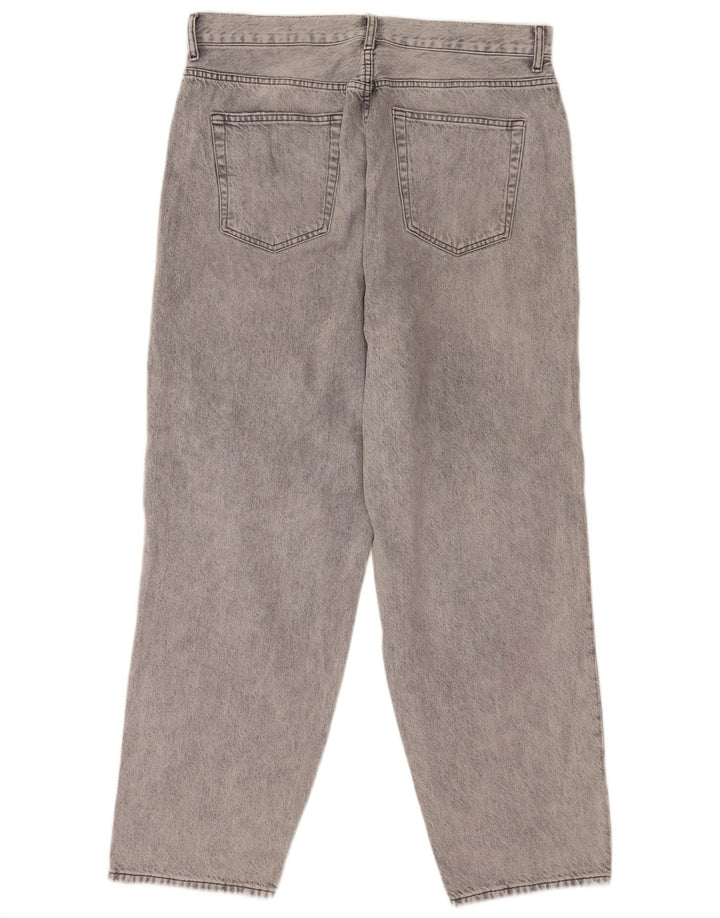 Мужские прямые джинсы Zara EU 44, большие W34 L30, серые, хлопок