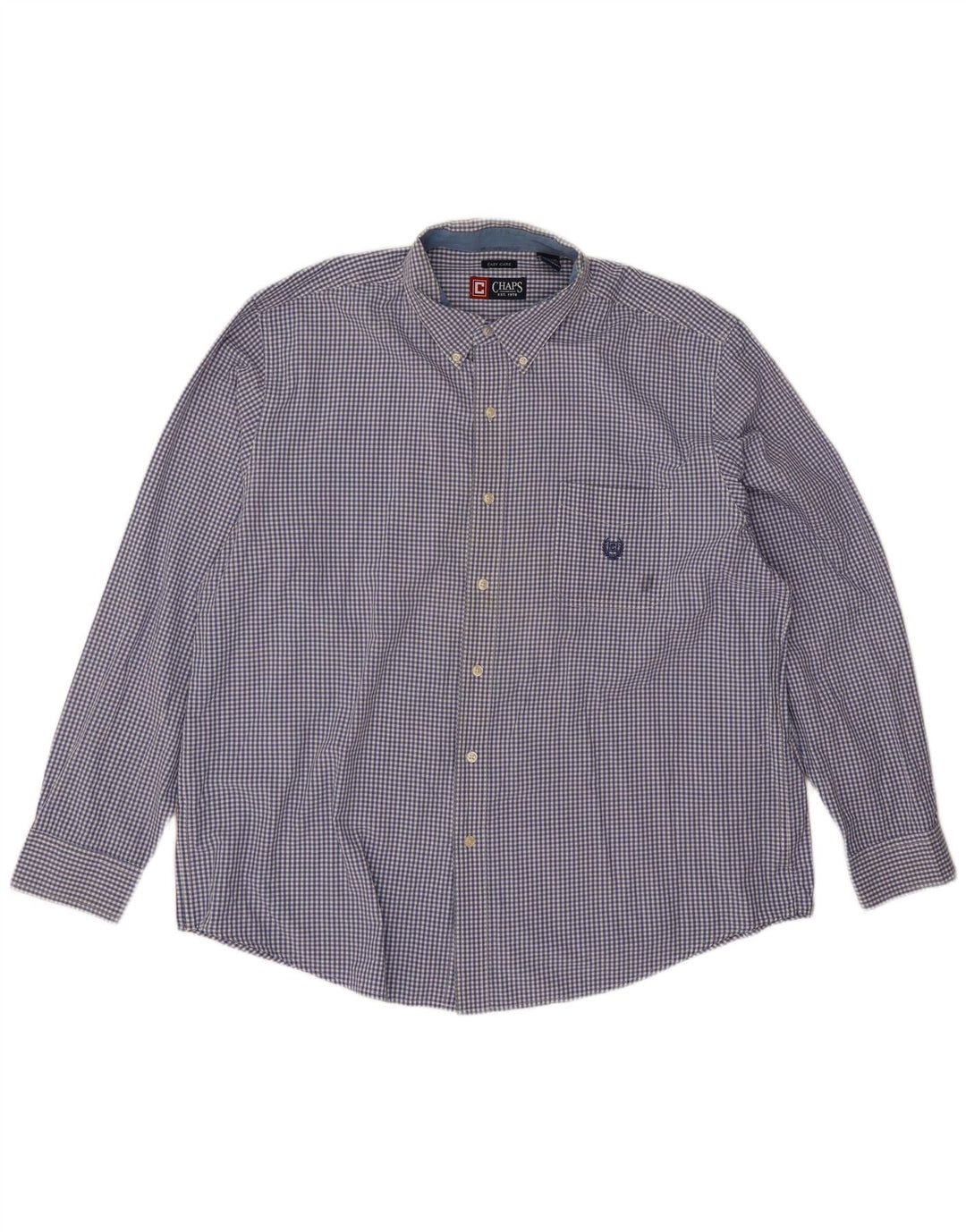 Мужская рубашка Chaps 2XL, синяя клетка, хлопок