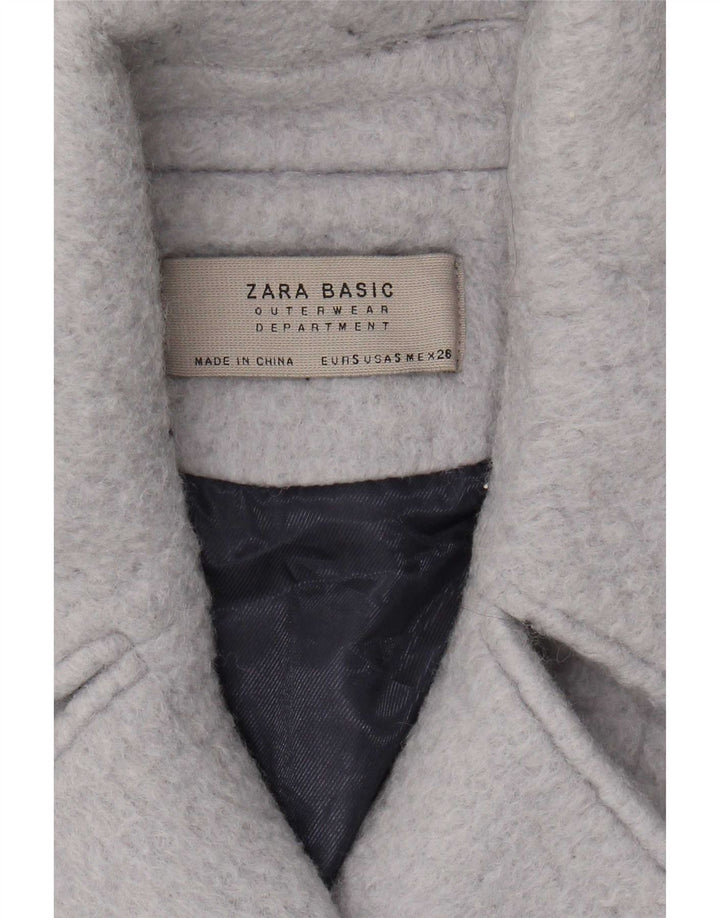 Женское двубортное пальто Zara UK 10, маленькое синее