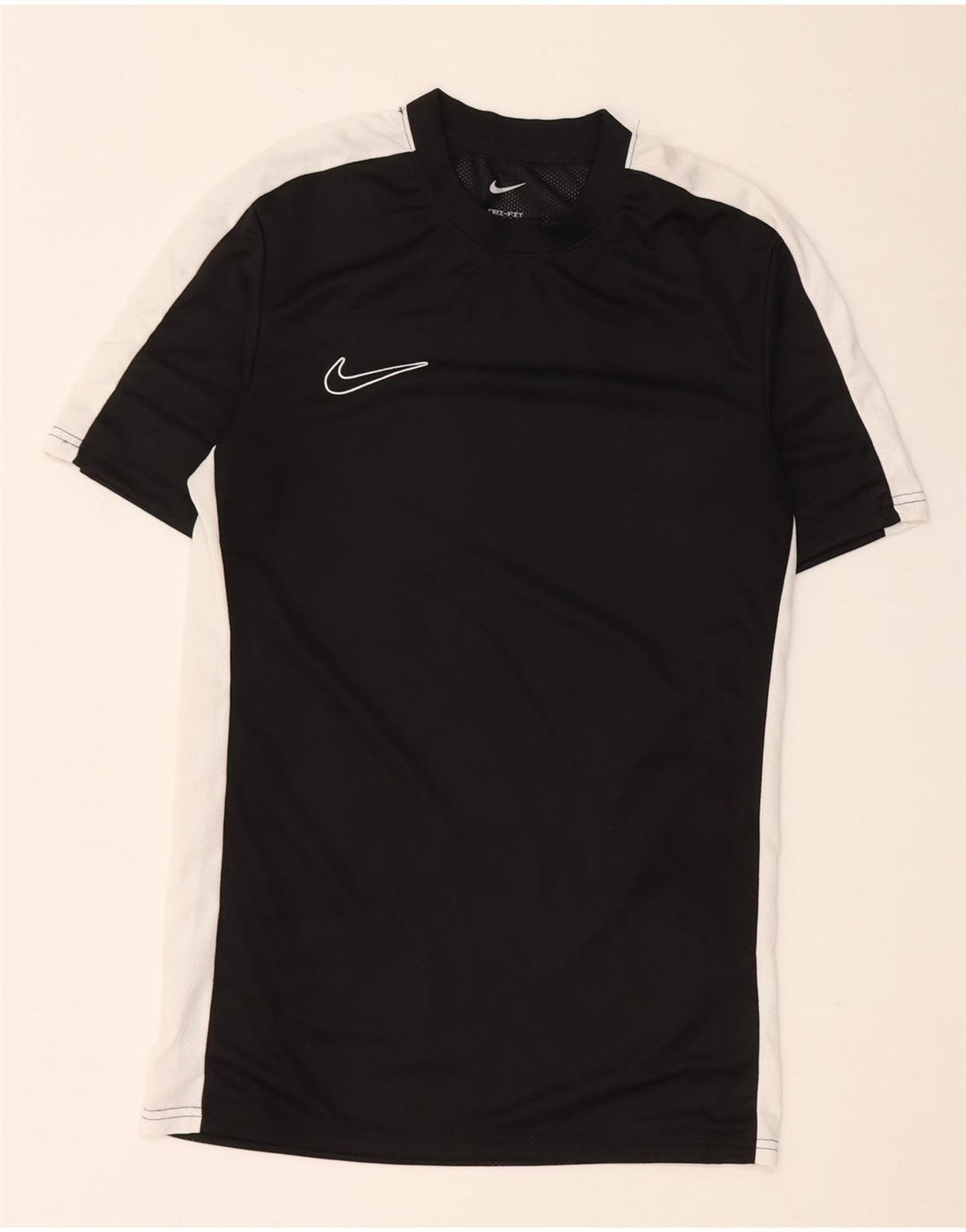 Мужская футболка Nike Dri Fit Slim Fit, маленький черный полиэстер с цветными блоками
