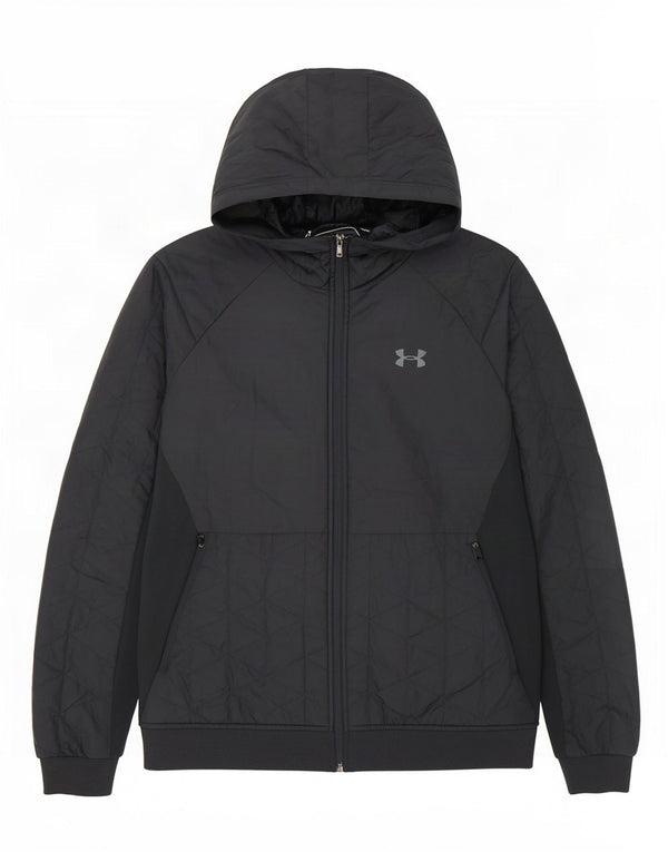 Мужская стеганая куртка с капюшоном Under Armour UK 40, большая темно-синяя, полиэстер