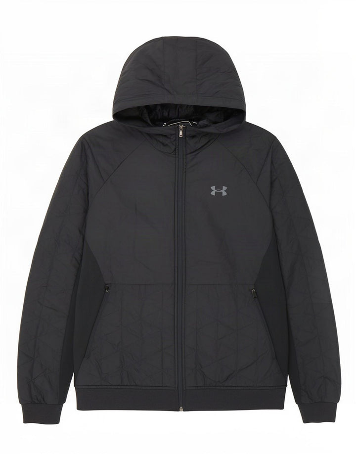 Мужская стеганая куртка с капюшоном Under Armour UK 40, большая темно-синяя, полиэстер