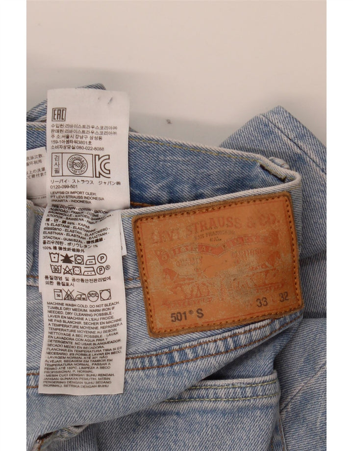 Мужские прямые джинсы Levi's 501 W33 L32 синие, хлопок