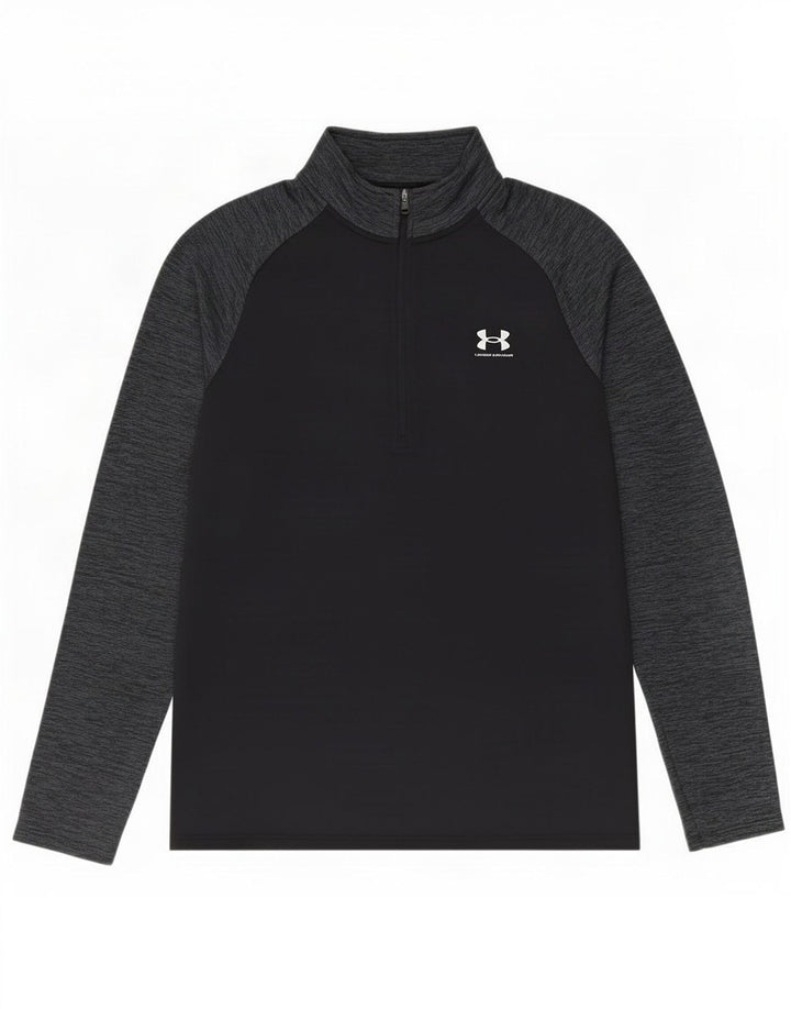 Мужской пуловер с воротником на молнии Under Armour, маленький черный цветной блок