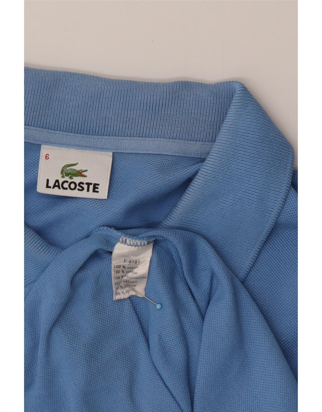 Мужская рубашка-поло LACOSTE, размер 6 XL, синяя, хлопок
